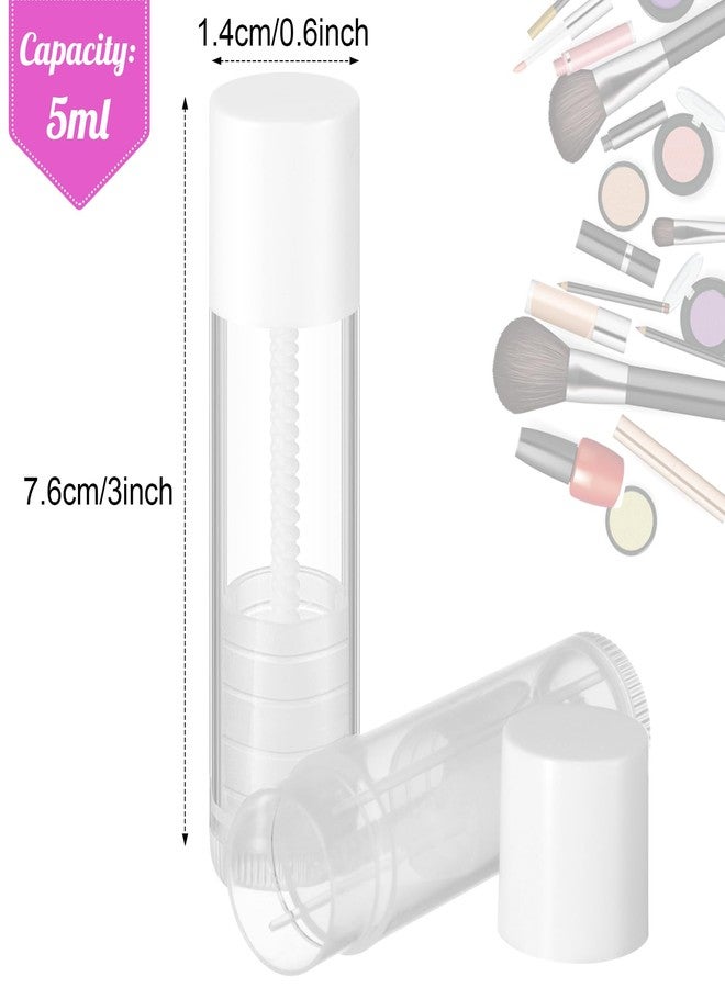 Maitys 64 Pcs Lip Balm Tubes 5 ml Empty Lip Gloss Balm Containers Refillable Rotatable Plastic Lipstick Tubes DIY Lip Gloss Holder for DIY Cosmetic (Clear) - Image 4