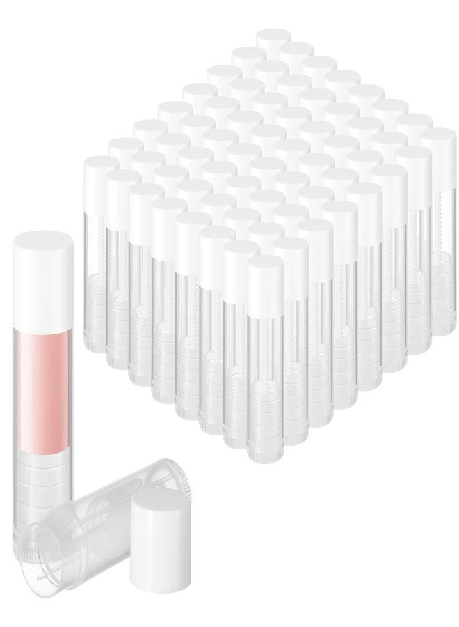 Maitys 64 Pcs Lip Balm Tubes 5 ml Empty Lip Gloss Balm Containers Refillable Rotatable Plastic Lipstick Tubes DIY Lip Gloss Holder for DIY Cosmetic (Clear) - Image 1