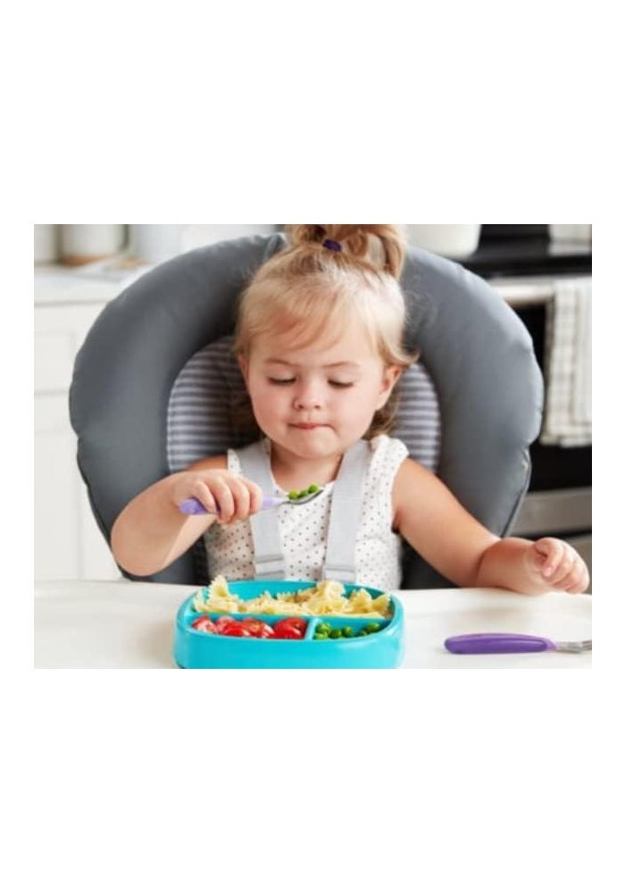 NUK Kiddy Cutlery Spoons - 3 Pack for Toddlers, 18+ Months, Purple & Green - Image 2