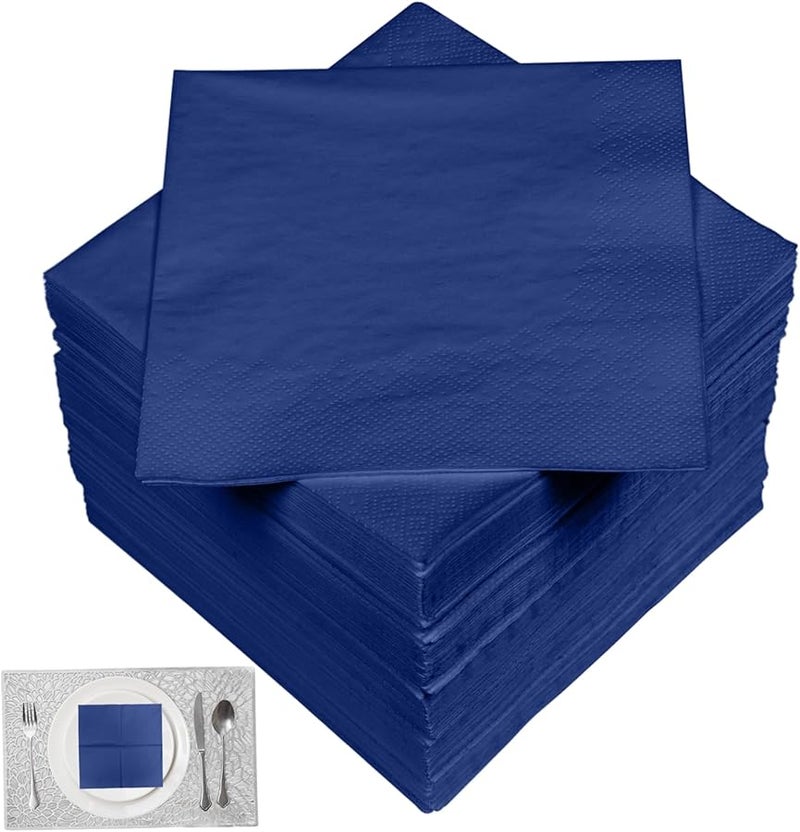 2 Ply Cocktail Napkins 6.5x6.5 Inch 100 Pack Disposable Paper For Parties Birthdays Buffets - Image 2