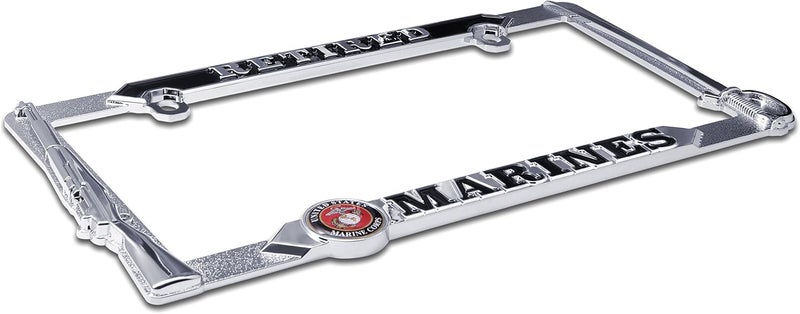Elektroplate Retired Marines License Plate Frame - Image 2