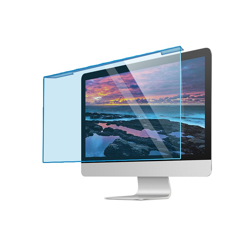 Blue Light Blocking Film 23-24" Removable & Reusable Screen Protector - High Transmittance Screen Film for Computer Monitor Users Prone to Eye Fatigue - Image 1