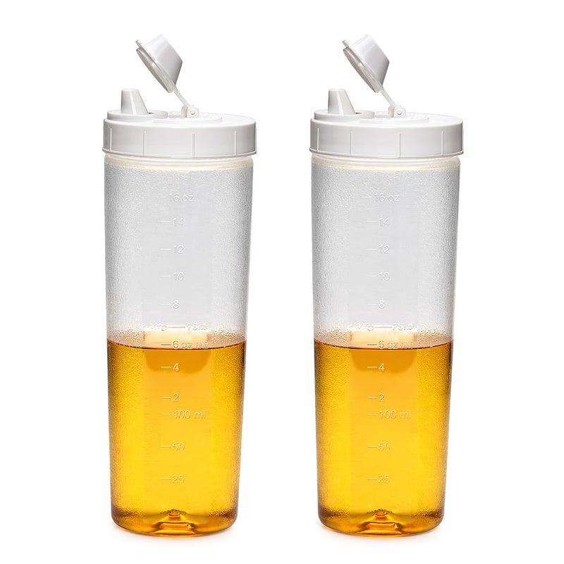 Bear Grips Plastic Oil Dispenser With Lid - 1 Liter, Pack Of 2, White - Image 5