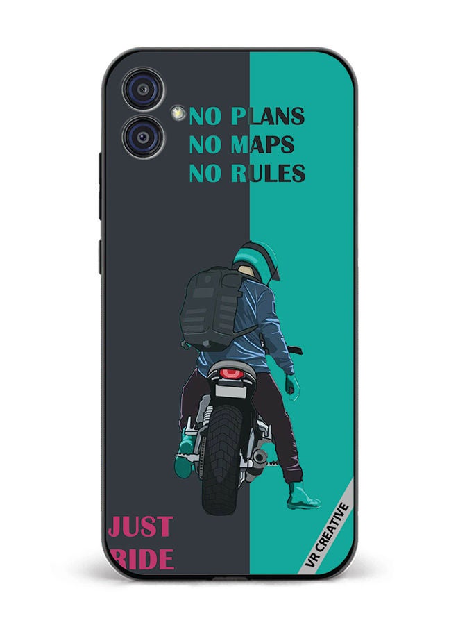 VR CREATIVE Protective Case Cover For Samsung Galaxy M04/F04 Just Ride Design Multicolour - Image 1
