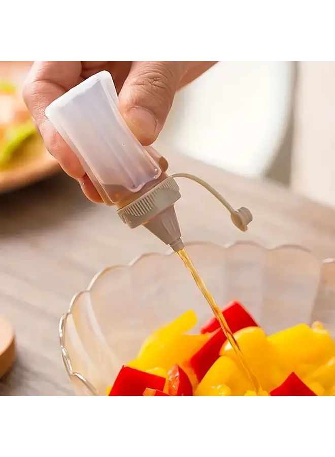 Plastic Squeeze Condiment Bottles 4 Pack BPA Free Ketchup Dispenser Assorted - Image 2