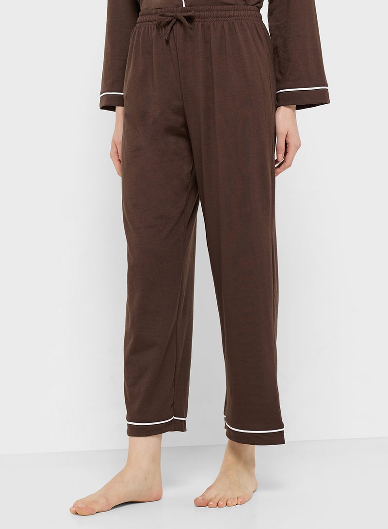 Ginger Cotton Button Up Shirt & Pyjama Set  - Image 3