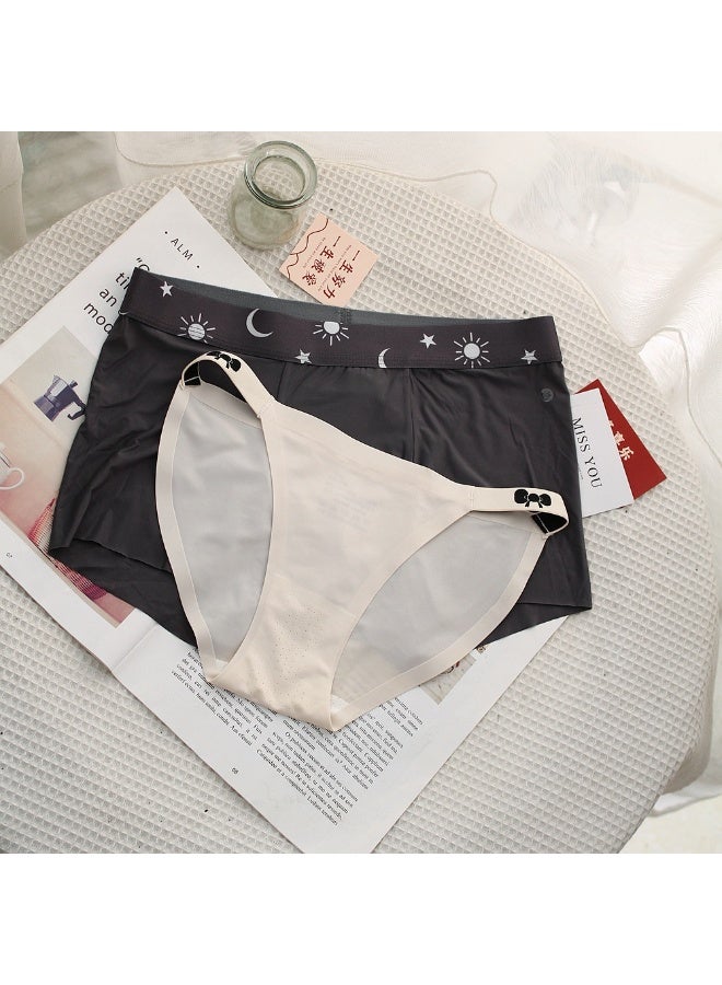 KUYING Brand New Comfortable Skin Friendly Breathable Couple Underwear Set Of 2