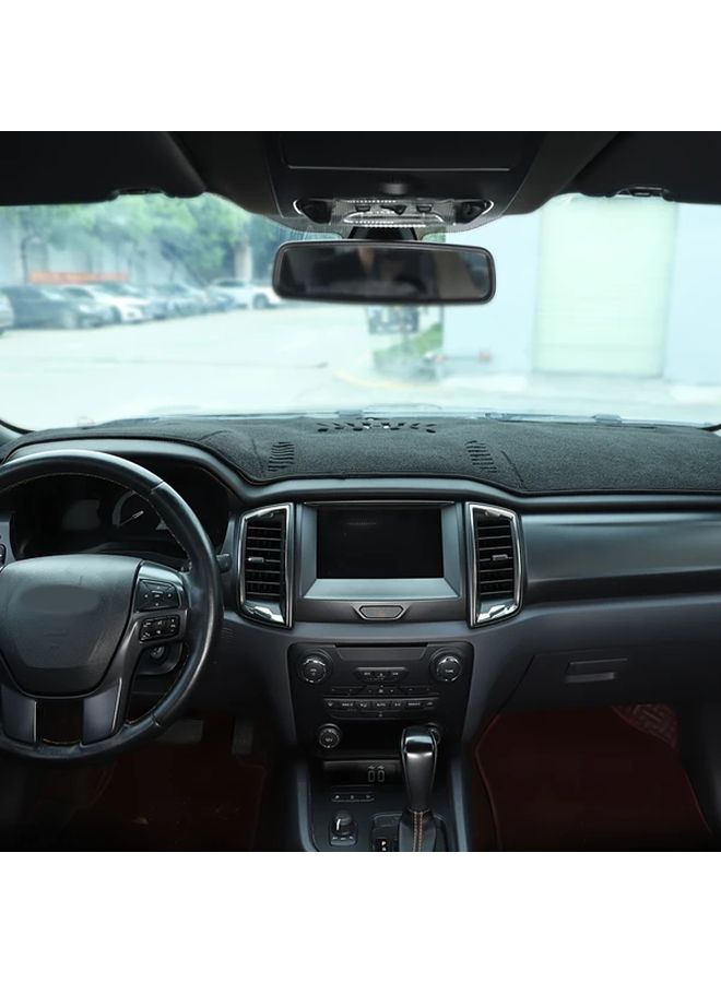 Black Polyamide Dashboard Sunshade Pad for Ford Ranger 2015 2021 LHD UV Protection - Image 5