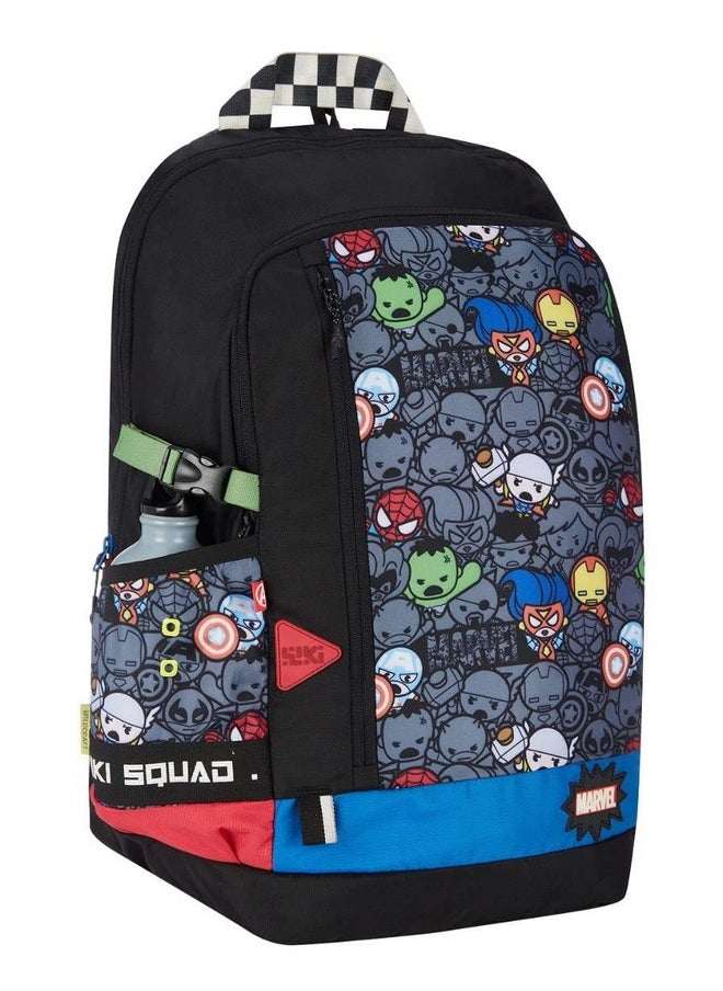 WILDCRAFT - Wildcraft Wiki Squad 1 Marvel School Backpack Kawai Black (13002) - Image 1
