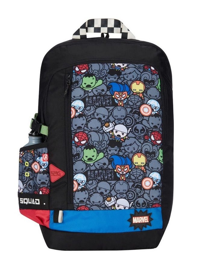 WILDCRAFT - Wildcraft Wiki Squad 1 Marvel School Backpack Kawai Black (13002) - Image 1
