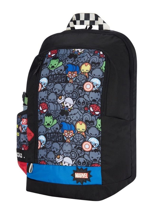 WILDCRAFT - Wildcraft Wiki Squad 1 Marvel School Backpack Kawai Black (13002) - Image 1