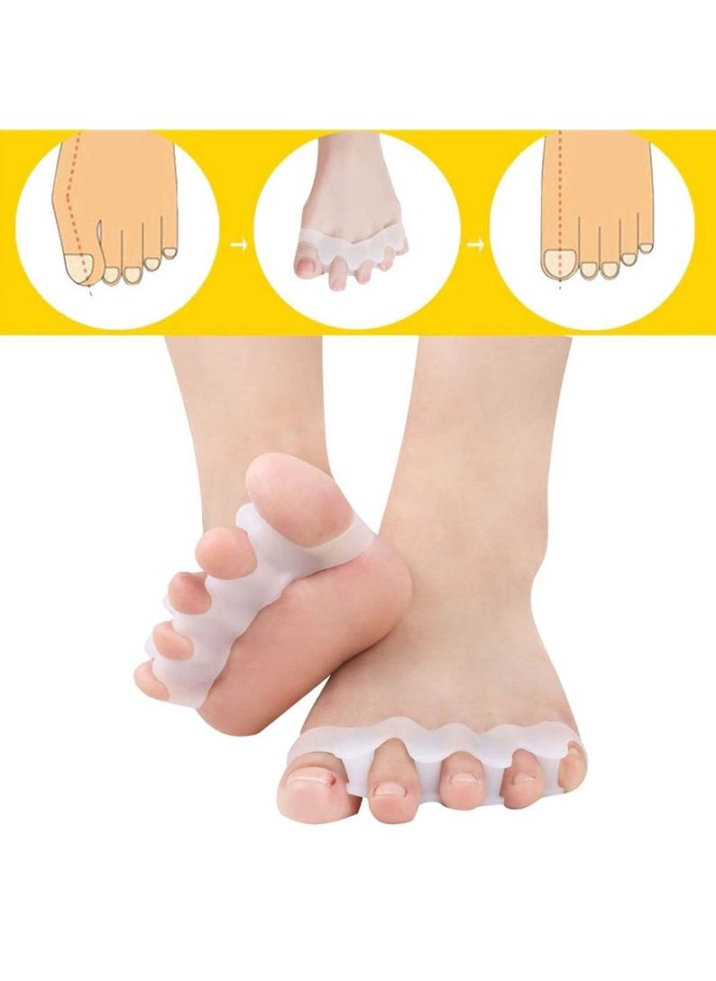 DubaiGallery 1 Pair Silicone Hallux Valgus Corrector Toe Separators Bunion Correctors Foot Finger Splitter Thumb Spacer Feet Spreader  - Image 4