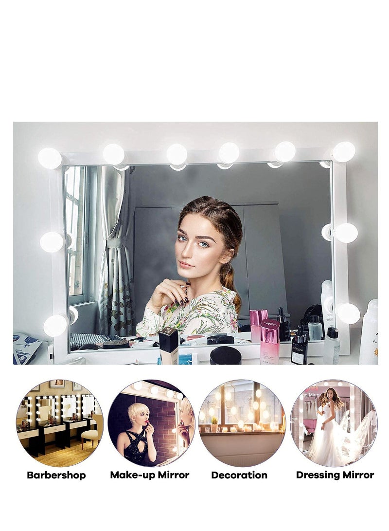 XiuWoo Hollywood LED Vanity Lights Strip Kit, with 10 Dimmable Light Bulbs, Makeup Light, 3 Color Modes, for Full Body Length Mirror Dressing Bathroom Wall - Image 5