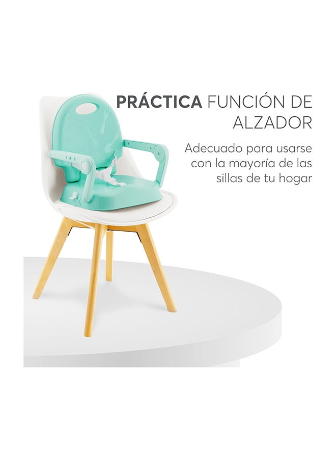 KIKKABOO كرسي طعام مرتفع SPOONY 3 في 1، كرسي مرتفع حتى 36 شهر، كرسي مرتفع قابل للتحويل، مقعد معزز، كرسي منخفض، صينية قابلة للإزالة، نعناع - Image 4