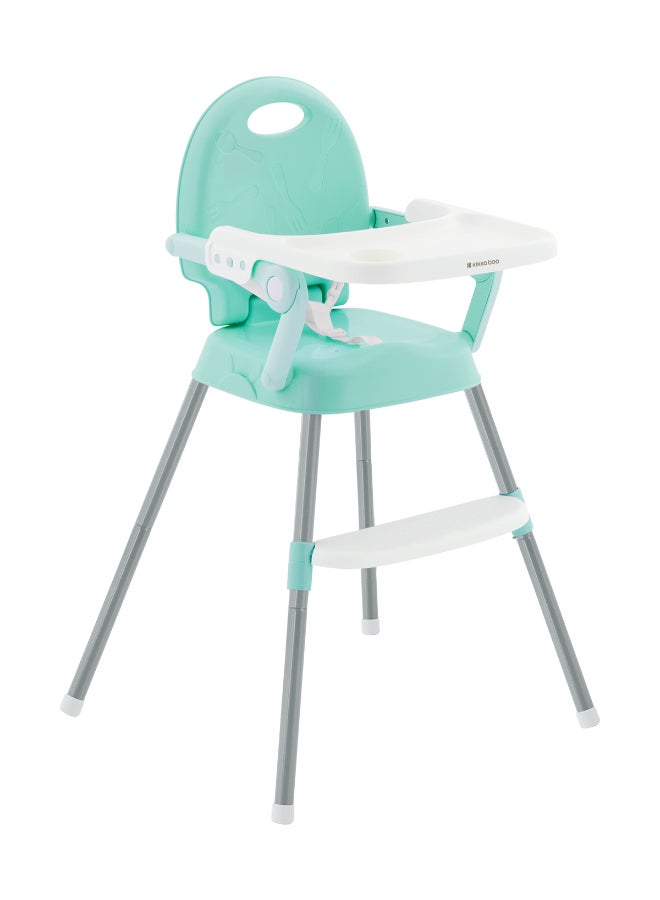 KIKKABOO كرسي طعام مرتفع SPOONY 3 في 1، كرسي مرتفع حتى 36 شهر، كرسي مرتفع قابل للتحويل، مقعد معزز، كرسي منخفض، صينية قابلة للإزالة، نعناع - Image 3