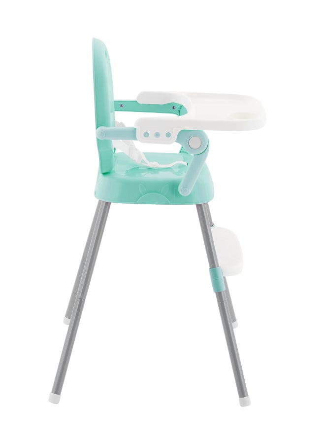 KIKKABOO كرسي طعام مرتفع SPOONY 3 في 1، كرسي مرتفع حتى 36 شهر، كرسي مرتفع قابل للتحويل، مقعد معزز، كرسي منخفض، صينية قابلة للإزالة، نعناع - Image 2