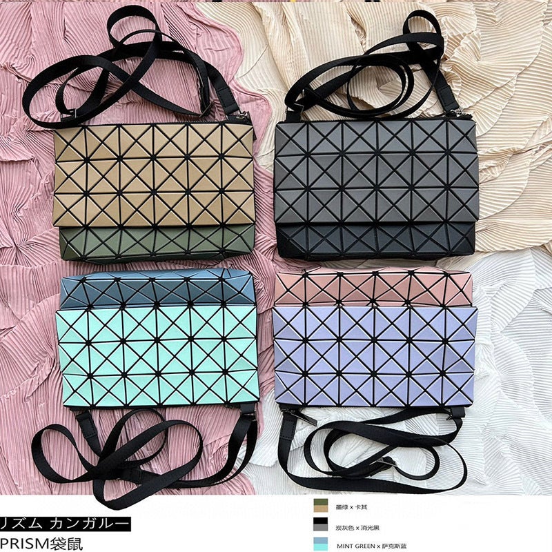 22 Original Factory Development Quilted Stitching Cross-Body Kangaroo Bag Contrasting Color Long Shoulder Strap Checkerboard Plaid Shoulder Bag Versatile - Image 2
