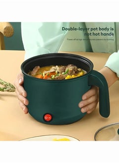 URINGO EU Plug Electric Hot Pot, 1-3 People Portable Mini Electric Fondue Pot, Multifunctional Non-Stick Electric Skillet Ramen Cooker For Stir Fry/Stew/Steam, Perfect For Ramen, Egg (with Steamer)  - Image 2