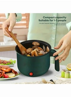 URINGO EU Plug Electric Hot Pot, 1-3 People Portable Mini Electric Fondue Pot, Multifunctional Non-Stick Electric Skillet Ramen Cooker For Stir Fry/Stew/Steam, Perfect For Ramen, Egg (with Steamer)  - Image 3