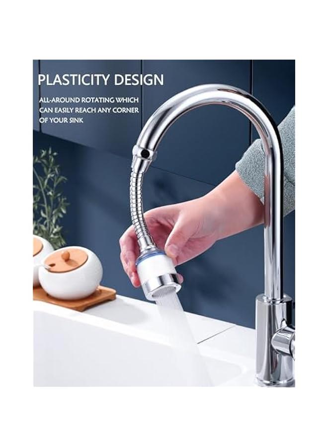 هوكور صنبور مياه الحوض، فلتر مياه الحوض، فلتر مياه حوض الحمام الدوار 360 درجة، فلتر مياه صنبور المطبخ - يزيل الكلور والفلورايد والمعادن الثقيلة والمياه العسرة للمطبخ والحمام المنزلي (ب) - Image 2