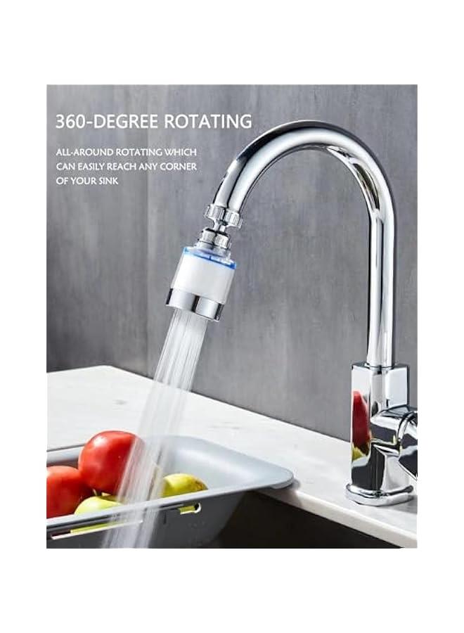 هوكور صنبور مياه الحوض، فلتر مياه الحوض، فلتر مياه حوض الحمام الدوار 360 درجة، فلتر مياه صنبور المطبخ - يزيل الكلور والفلورايد والمعادن الثقيلة والمياه العسرة للمطبخ والحمام المنزلي (ب) - Image 5