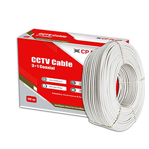 CP PLUS 3+1 Coaxial Pure Copper CCTV Camera Cable (90 Meter) (White Color) - Image 3