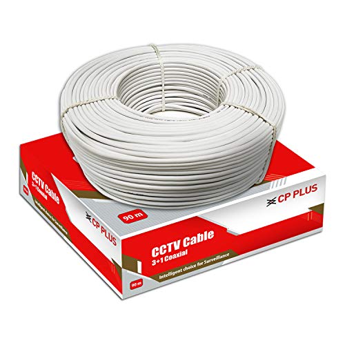 CP PLUS 3+1 Coaxial Pure Copper CCTV Camera Cable (90 Meter) (White Color) - Image 2