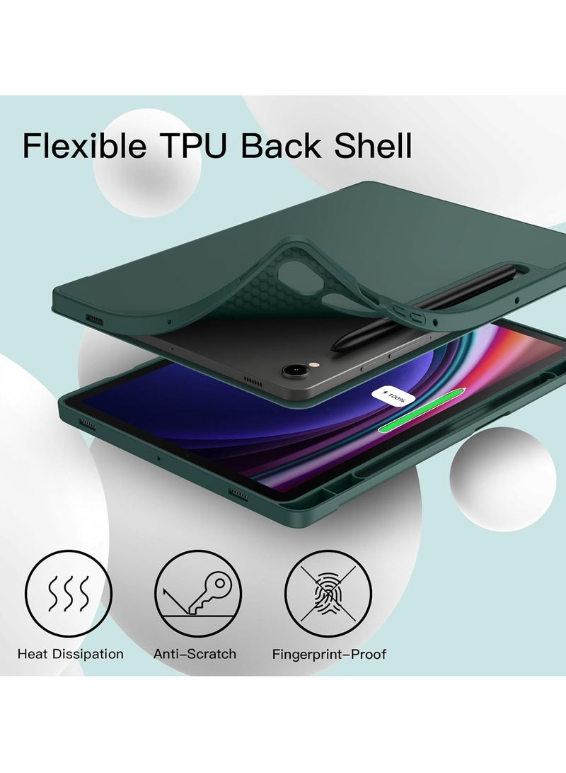 DUSALA Case for Samsung Galaxy Tab S9 11 Inch with S Pen Holder, Soft TPU Tri-Fold Stand Protective Tablet Cover, Support S Pen Charging, Auto Wake/Sleep - Image 4
