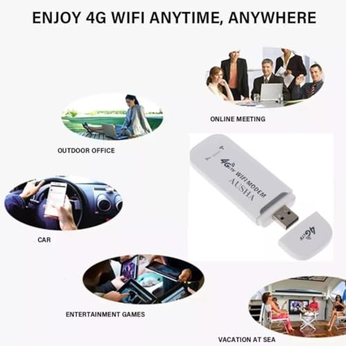 AUSHA 4G LTE Wireless WiFi USB Dongle Stick with All SIM Network Support | Plug & Play Data Card with up to 150Mbps Data Speed Hotspot Modem for Travel & Home - Image 5