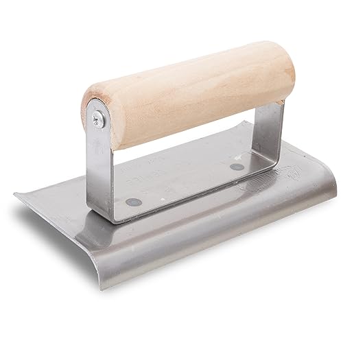 MARSHALLTOWN QLT Curved Concrete Edger, 6 x 2 3/4 Blade, 3/8 Radius, 1/2 Lip, 92 - Image 1