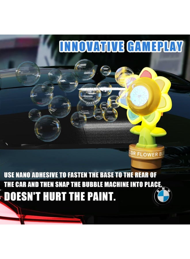 Sunflower Bubble Machine for Car – Dancing Bubble Maker with Remote, Lights & 10 Extra Soap Packs – Fun Swing Bubble Machine for Parades, Road Trips & Parties  - Image 4