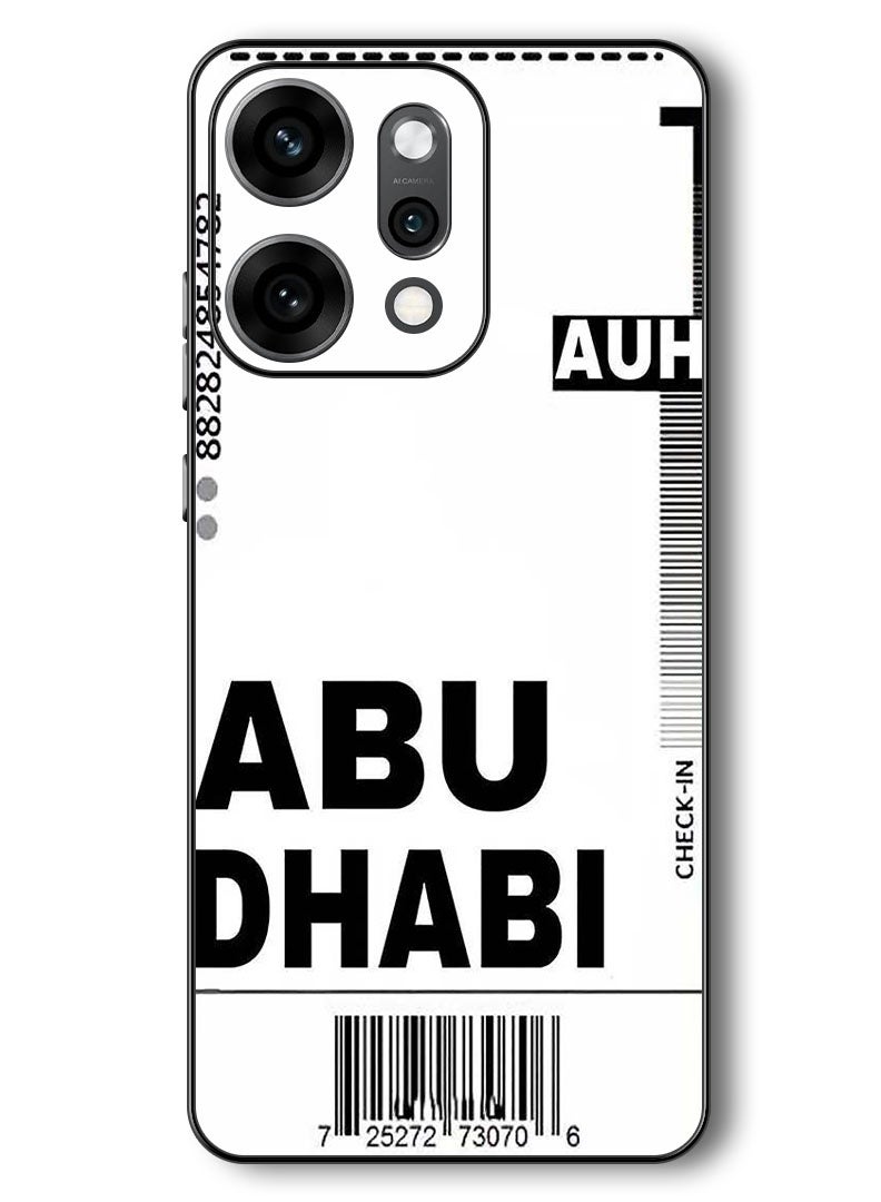 Theodor Case Compatible with Oppo Reno 14 Pro 6.83 Inch Protection Shockproof Bumper Cover AUH boarding pass - Image 1