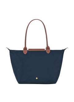 Longchamp women's large tote bag, handbag, shoulder bag, navy blue classic style Topic  - Image 4