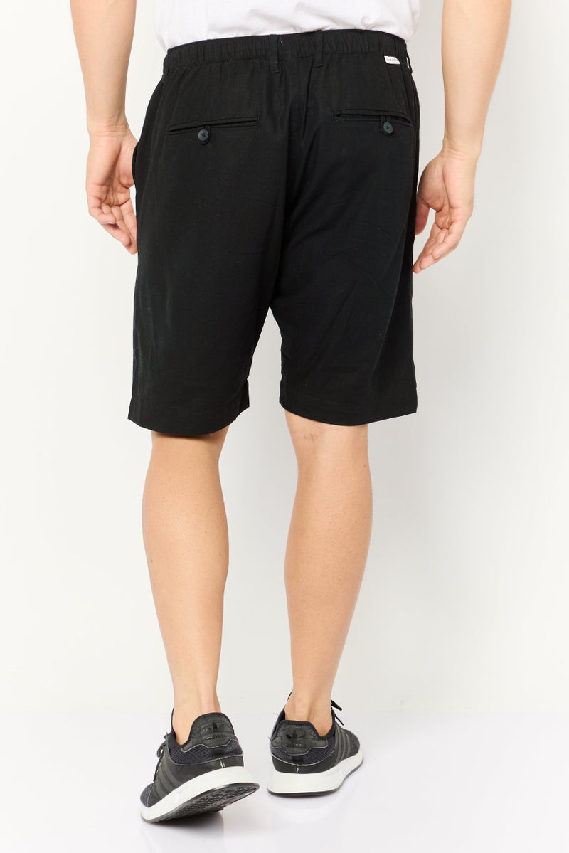 Gazzarrini Men Solid Basic Shorts, Black - Image 4