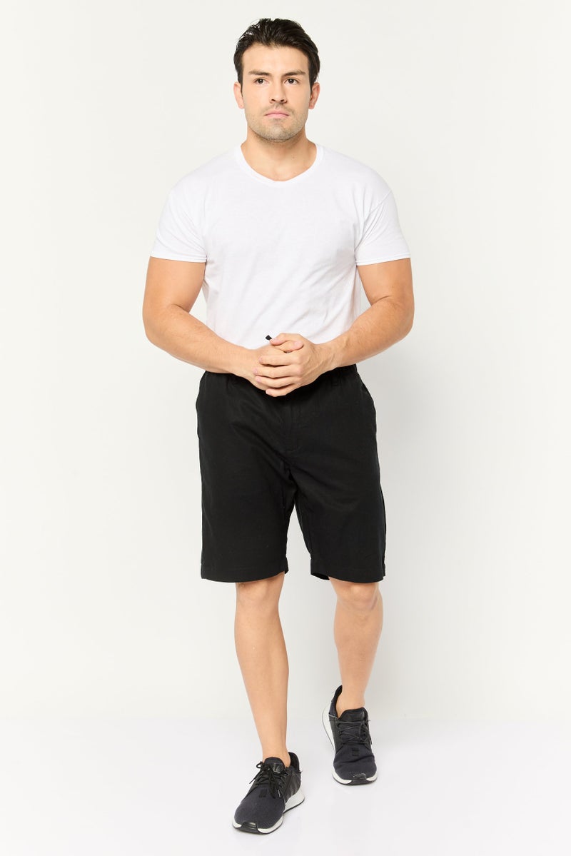 Gazzarrini Men Solid Basic Shorts, Black - Image 2