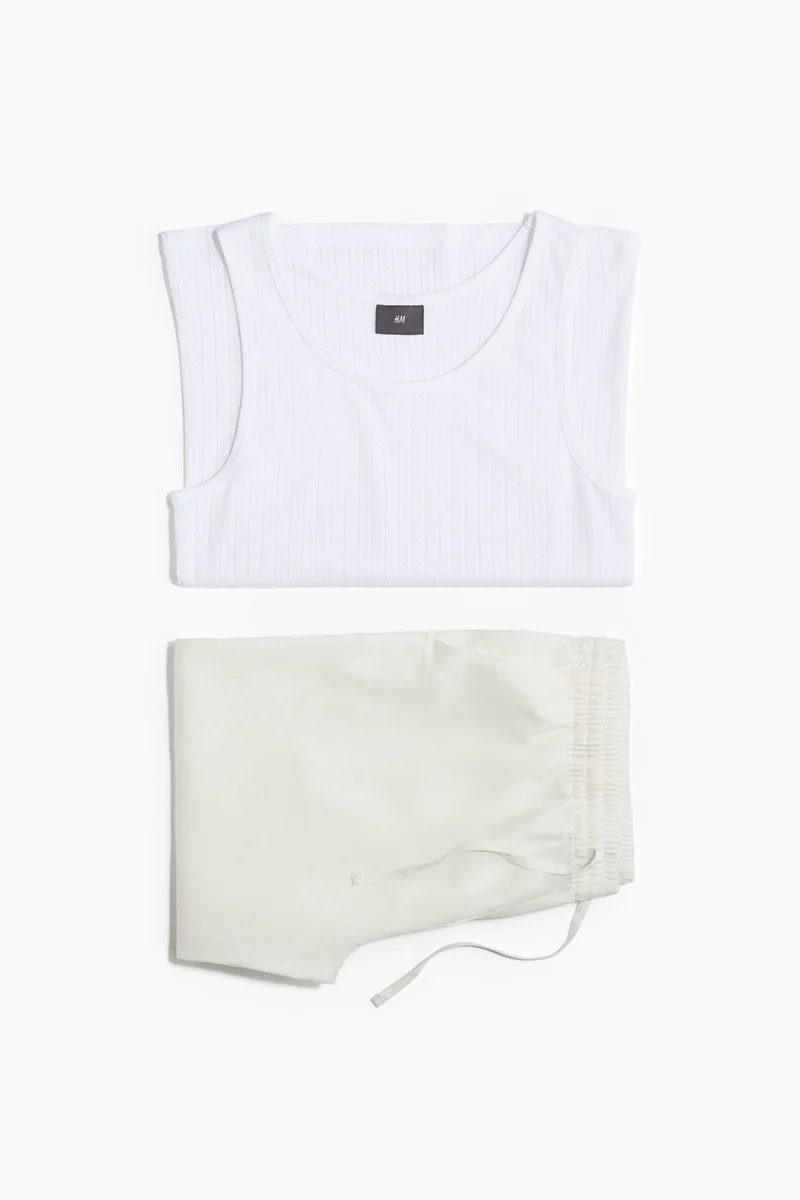 H&M Pyjama vest top and bottoms