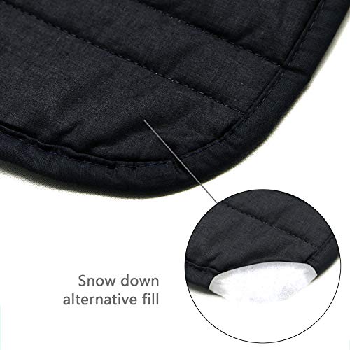 Ramesses Queen Bed Skirt 14 inch Drop,Blended Quilted Bedframe Cover,Box Spring Cover,wrap Around Bed Skirt,Fade Resistant Dust Ruffle (Charcoal, Queen) - Image 5