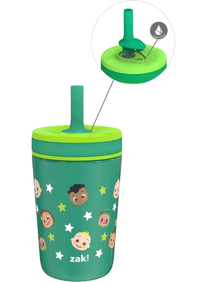 زاك ديزاينز CoComelon Kelso Toddler Cups For Travel or At Home, 12oz Vacuum Insulated Stainless Steel Sippy Cup With Leak-Proof Design - Image 1