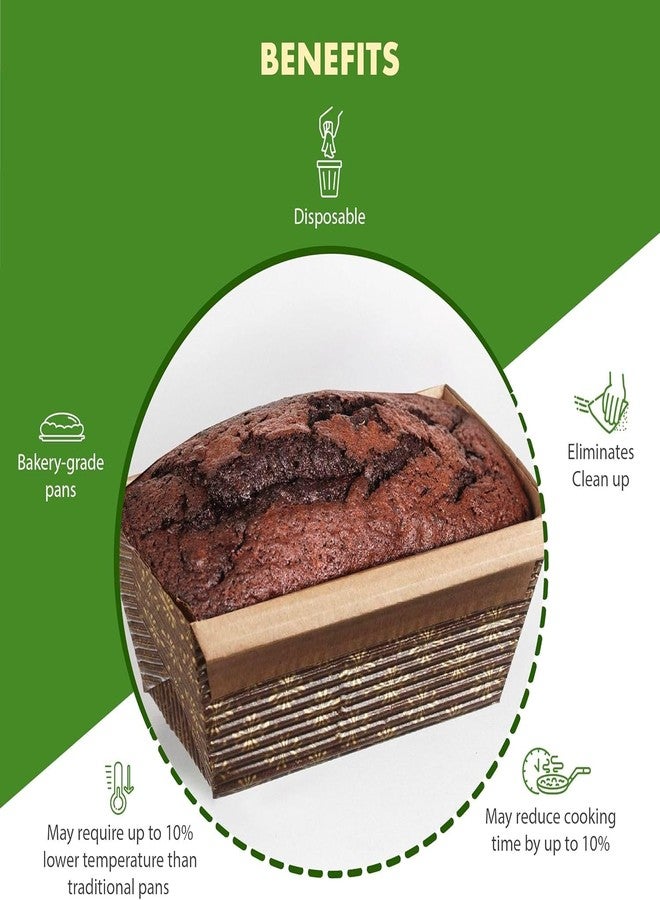 Regency Wraps Loaf Pans, Small, 4" X 2" x 2", 12 Pack, Disposable Stand Alone Baking Molds for Quick Breads, Banana and Zucchini, NEW Crush Resistant Packaging - Image 3