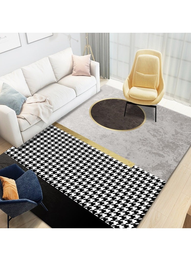 Squality Polyester Fiber Rectangular Simple And Comfortable Carpet(Carpet Only)
