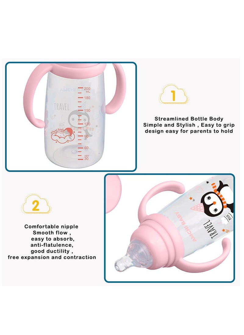 amchi baby - Feeding Bottle with Handle-200ml-Pack Of 2 - Image 1