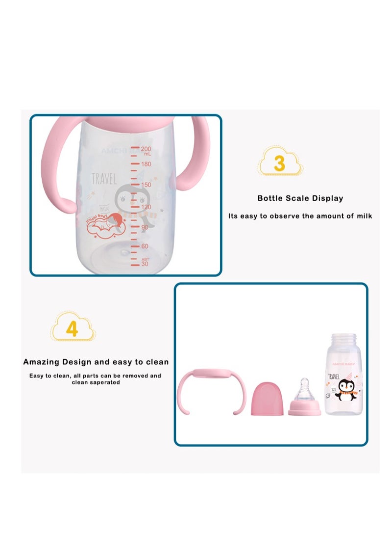 amchi baby - Feeding Bottle with Handle-200ml-Pack Of 2 - Image 1