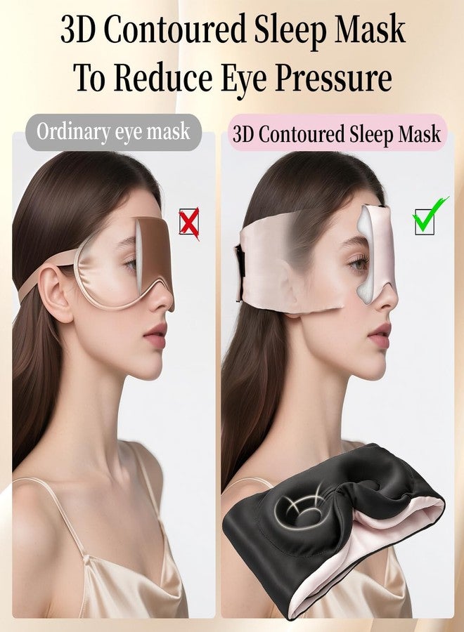 USlixury® 3D Contoured Silk Sleep Mask, Total Blackout&Zero Eye Pressure - Image 2