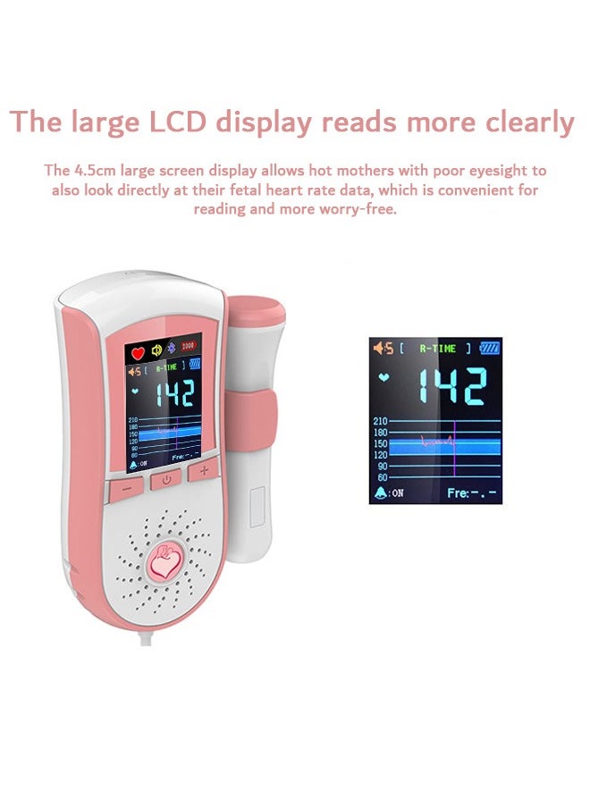 Urit Ultrasound Doppler Fetal Heart Rate Monitor, Prenatal Heartrate Monitor, with LCD Screen  - Image 3