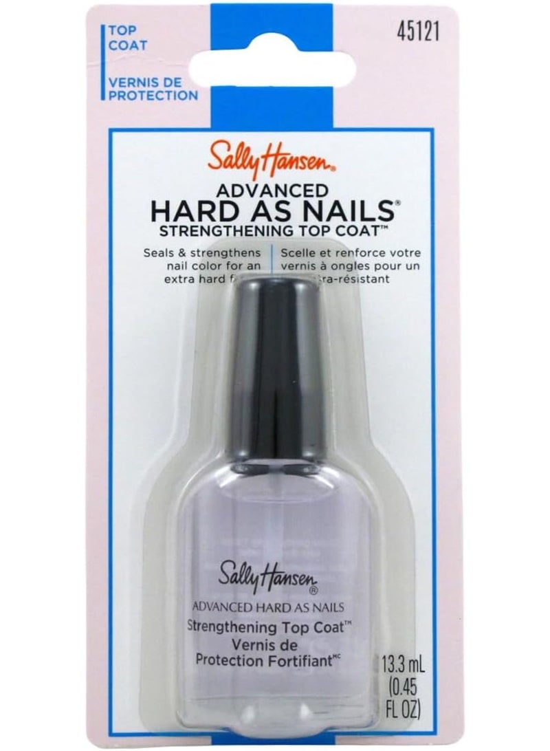 Sally Hansen Advanced Hard As Nails Strengthening Top Coat?, Hard Finish, 0.45 Oz, Top Coat Nail Polish, Top Coat Nails, Nail Strengthener, Nail Hardener, Top Coat for Nails, Nail Treatment - Image 1