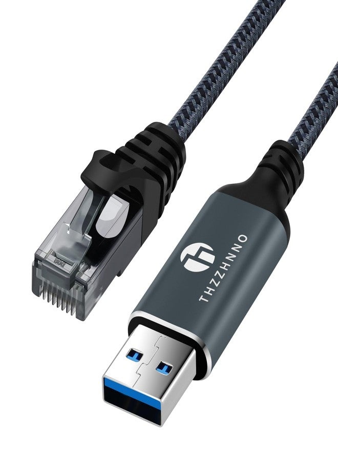 محول إيثرنت USB من Thzzhnno بطول 1 متر، كابل USB 3.0 A مزود بمحول RJ 45 ذكر، يتصل مباشرة بشبكة Gigabit LAN، متوافق مع أجهزة الكمبيوتر المحمولة، وأجهزة الكمبيوتر الشخصية، وأجهزة Macbook، ومحولات Switch، وأنظمة Windows وMacOS وLinux. - Image 1