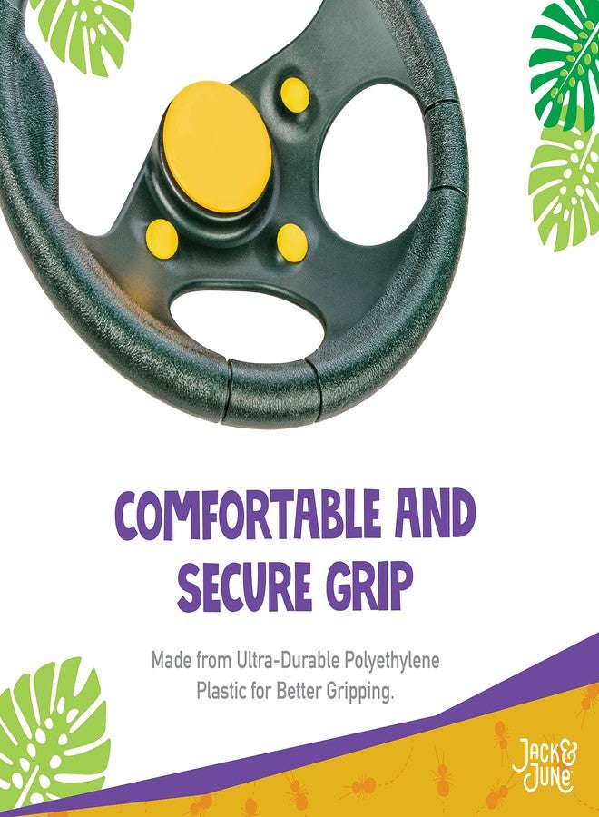 Jack and June Signature Playset Yellow and Green Racing Wheel Made from Heavy Duty, Long-Lasting Material - Image 3
