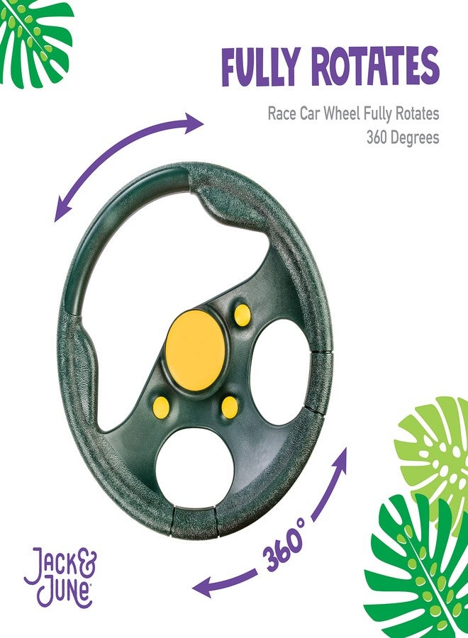 Jack and June Signature Playset Yellow and Green Racing Wheel Made from Heavy Duty, Long-Lasting Material - Image 5