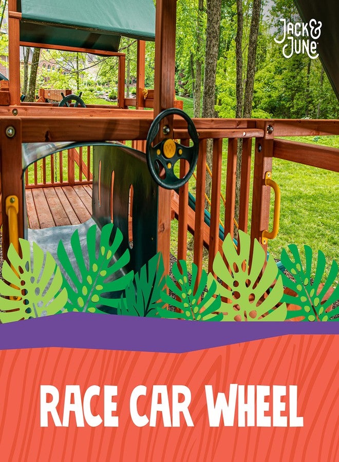 Jack and June Signature Playset Yellow and Green Racing Wheel Made from Heavy Duty, Long-Lasting Material - Image 2