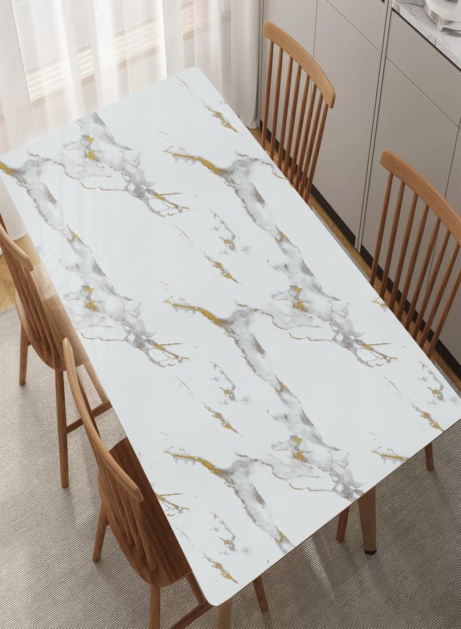 TANONE White Marble Contact Paper for Countertops Waterproof Wallpaper Peel and Stick for Cabinets Removable Matte Gold White Marble Vinyl Wrap for Kitchen Bathroom Counter 17.8"x 236" - Image 4